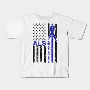 ALS Awareness Flag Kids T-Shirt